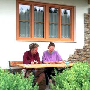 coaching sessie tijdens zomerretraite in Oostenrijk